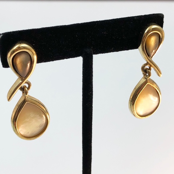 Rare Vintage Butler Abalone Shell & Mother of Pearl Leaves Brooch and Earrings - Picture 3 of 6